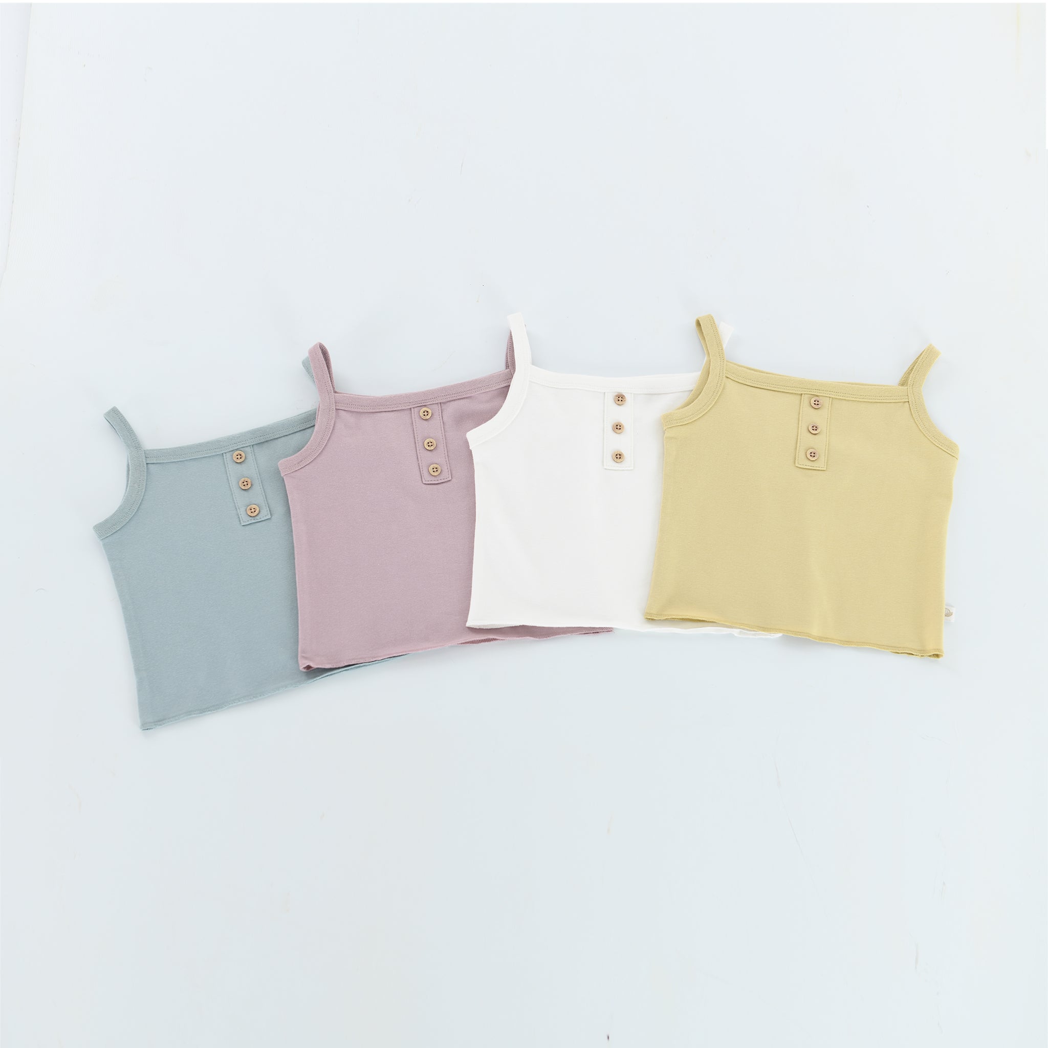 Organic Button Tank Top - Soft & Comfortable Wood Rose Print Women's T-Shirt for Casual Wear & Summer Outfits