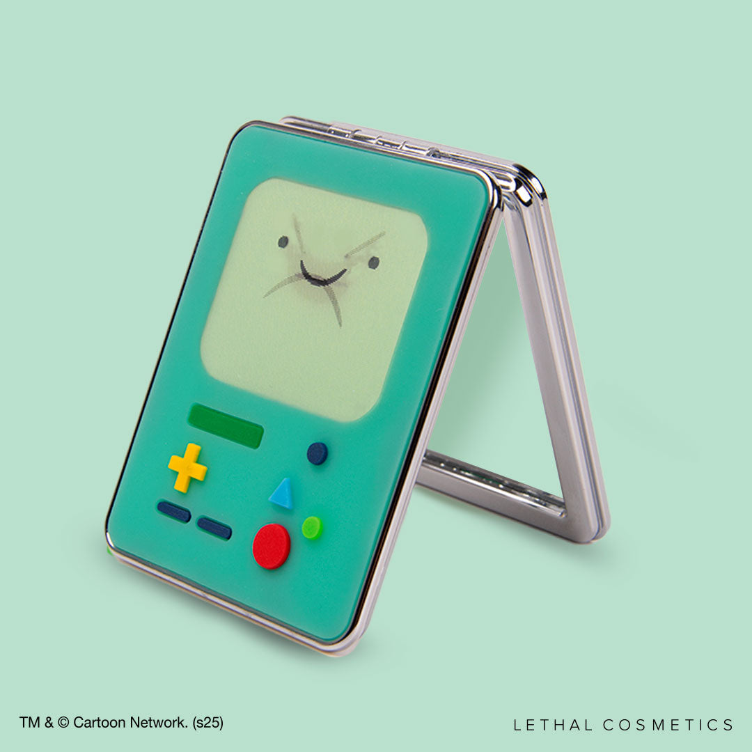 Adventure Time BMO Pocket Mirror - Compact Travel Makeup Mirror for Fans, Perfect for Cosplay, Gifts & On-the-Go Touch Ups