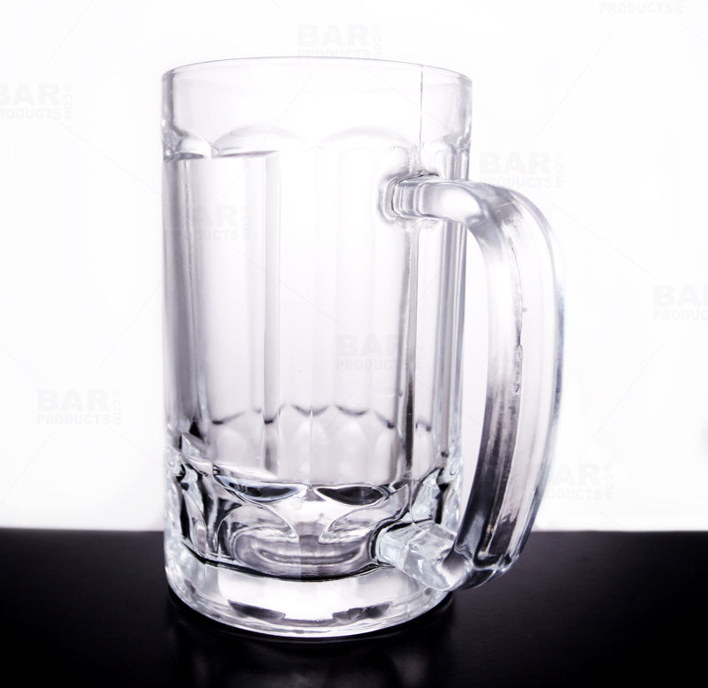 BarConic® 13 oz Paneled Beer Mug - Classic Glassware for Beer, Ale & Lager - Perfect for Home Bars, Parties & Gifts