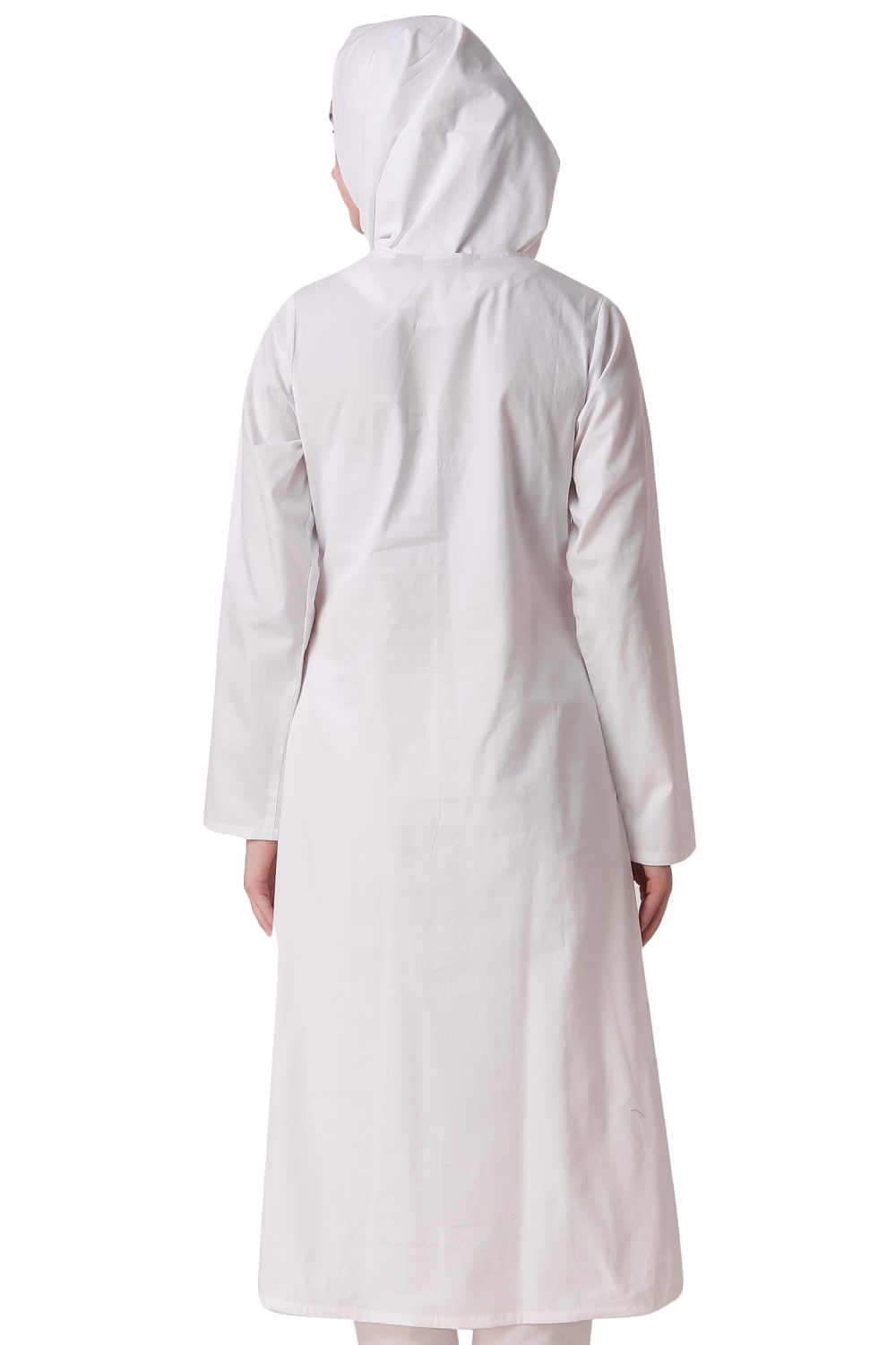 Faraza Women's White Cotton Front Open Tunic Top - Casual Loose Fit Blouse for Summer, Beach, and Boho Style Outfits
