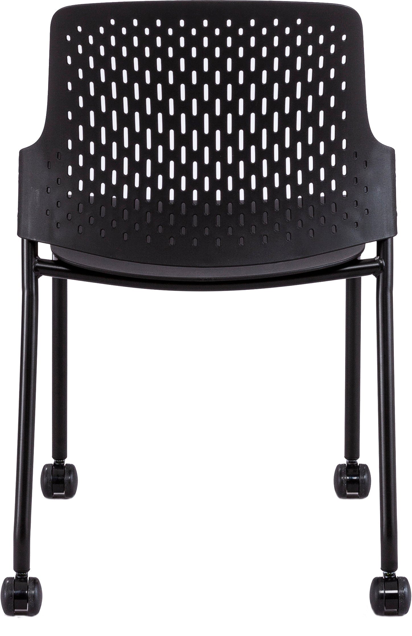 Safco Next™ Stack Chair with Casters - Set of 4 (4314) | Ergonomic Office Chairs for Conference Rooms, Classrooms & Home Offices | Durable & Space-Saving Stackable Design