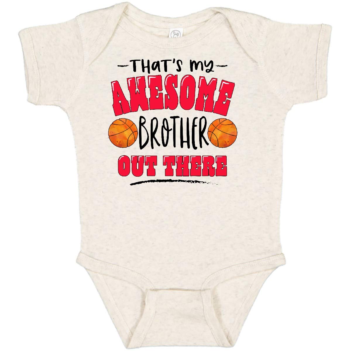 Inktastic Awesome Brother Basketball Baby Bodysuit - Perfect for Sibling Gifts