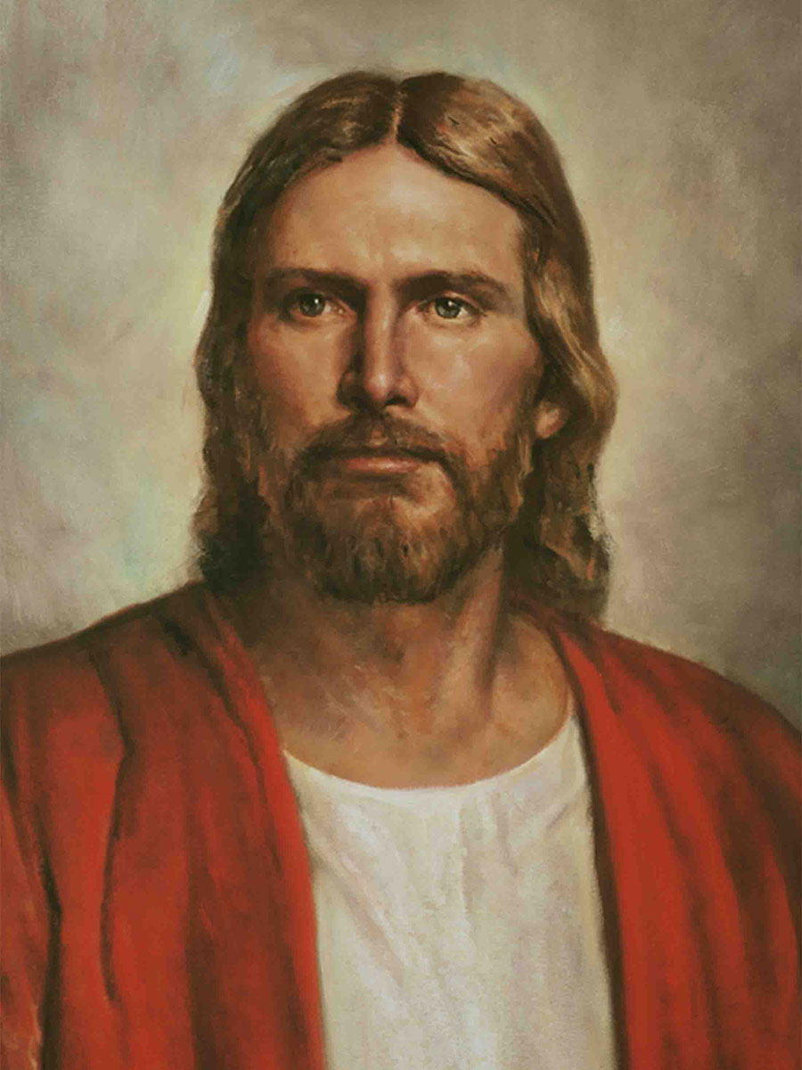 Christ In The Red Robe - Religious Wall Art Decor for Home, Church & Office - Inspirational Christian Painting for Living Room, Bedroom & Worship Spaces