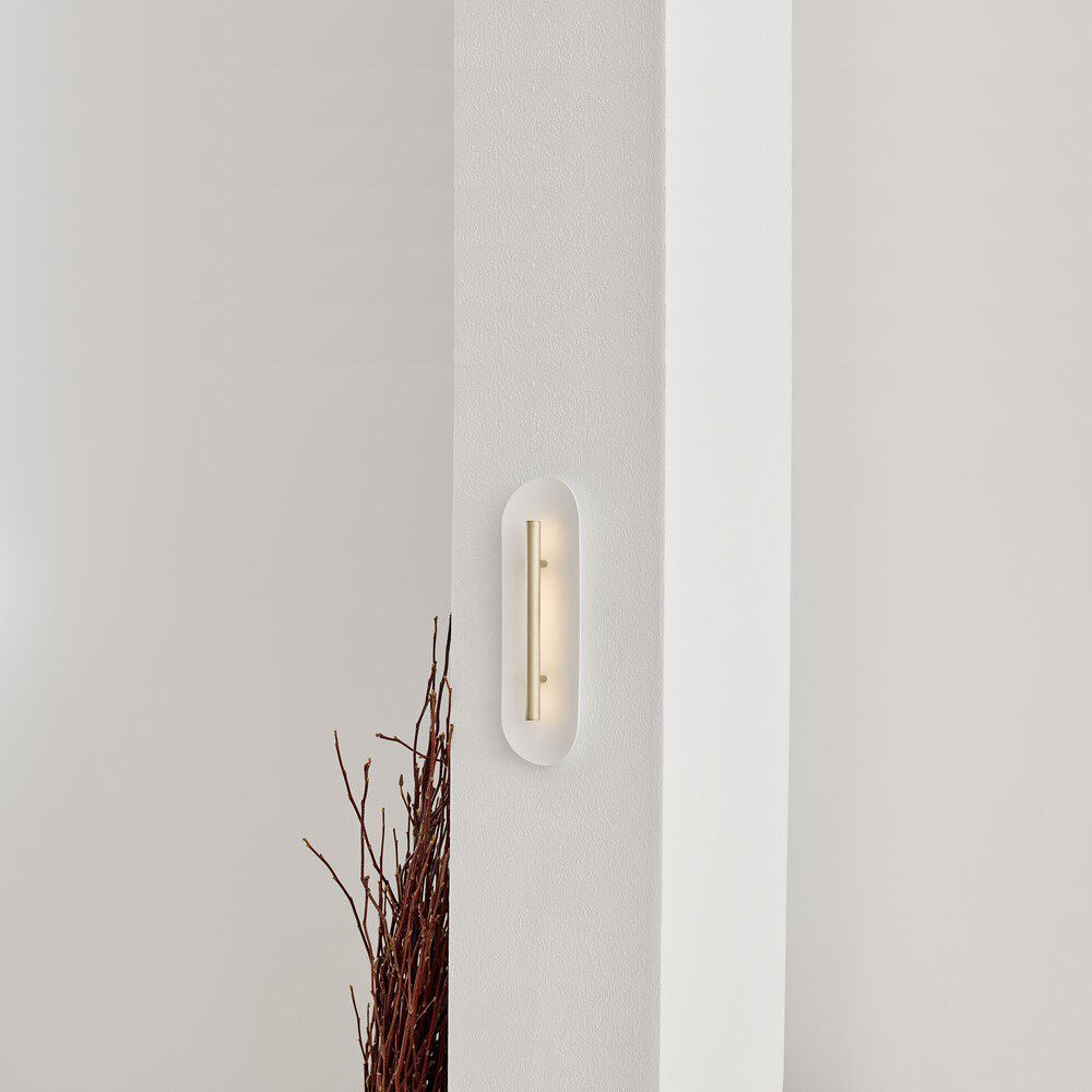 BEN TOVIM DESIGN Reflector Wall Light Sconce - Brushed Anodized Gold Finish | 2 Size Options | Modern Lighting for Living Room, Bedroom & Hallway