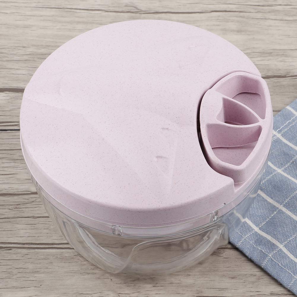 Restokki Manual Meat Grinder & Food Chopper - Mini Kitchen Gadget for Grinding Meat, Chopping Garlic, Vegetables, Onions & Fruits - Perfect for Home Cooking, Meal Prep & Camping (Pink)