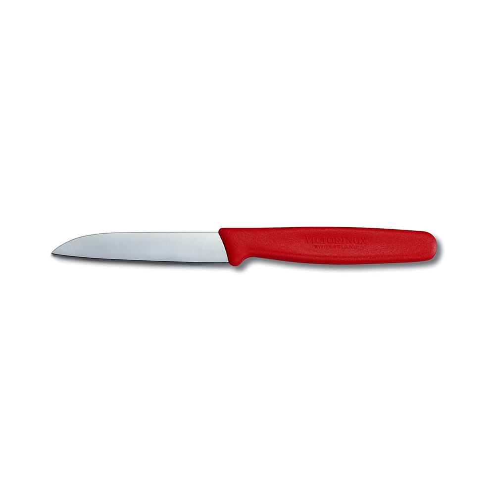 Victorinox Straight Paring Knife 3.15 Inch - Red - Sharp Stainless Steel Blade for Peeling, Slicing & Trimming Fruits & Vegetables - Perfect for Home Kitchen & Professional Chefs