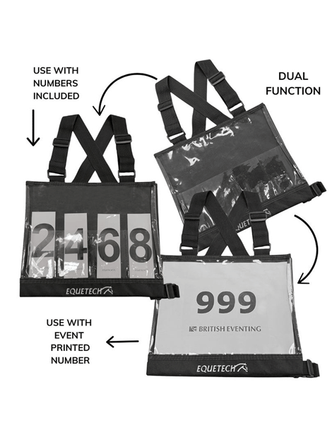 Eventing Hybrid Cross Country Number Bib - Durable & Adjustable Horse Riding Competition Bib for Equestrian Sports - Perfect for Show Jumping, Dressage & Cross Country Events