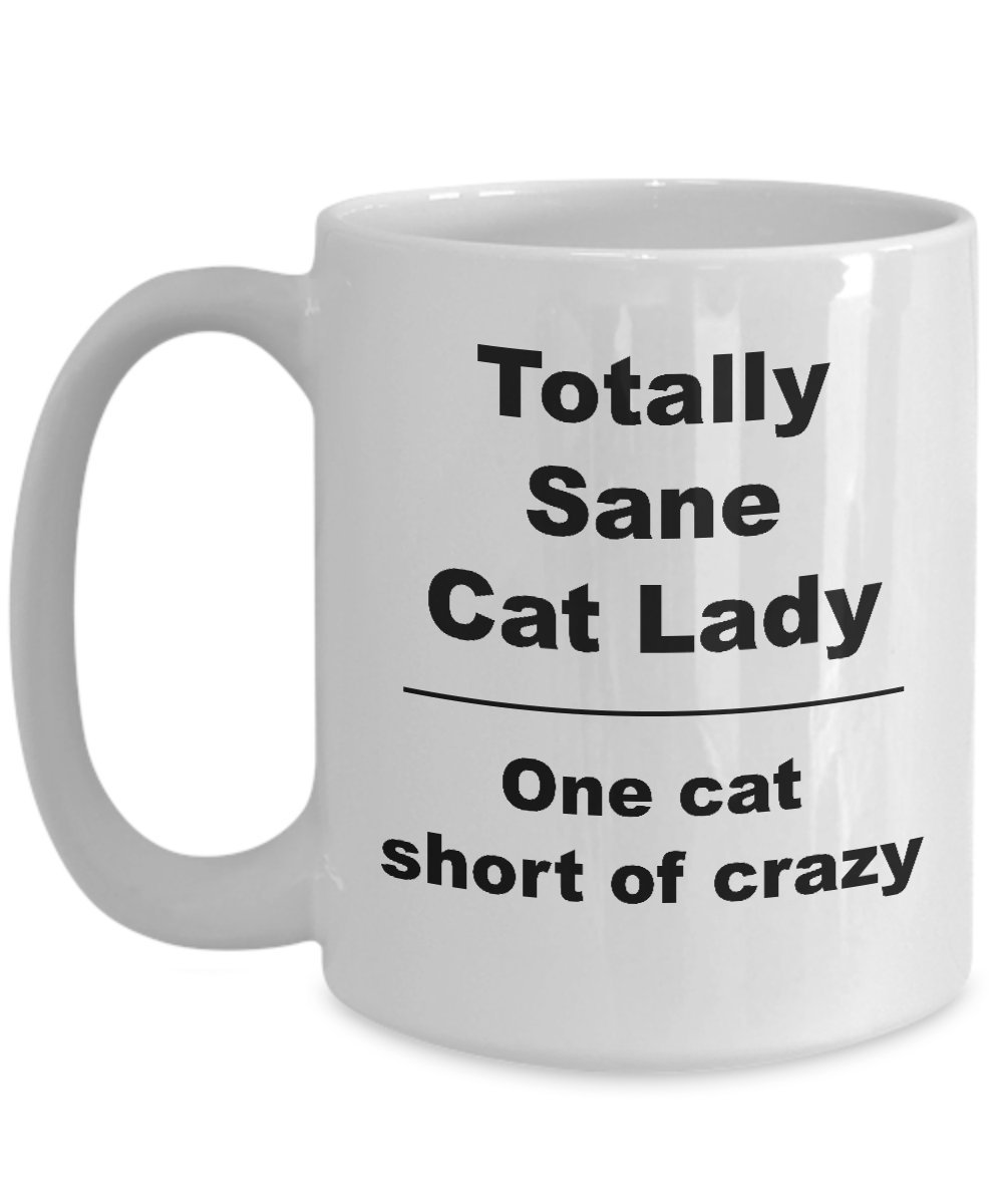 Funny Cat Lady Coffee Mug - Cute Gift for Crazy Cat Lovers - Perfect for Tea, Coffee & Hot Chocolate at Home or Office
