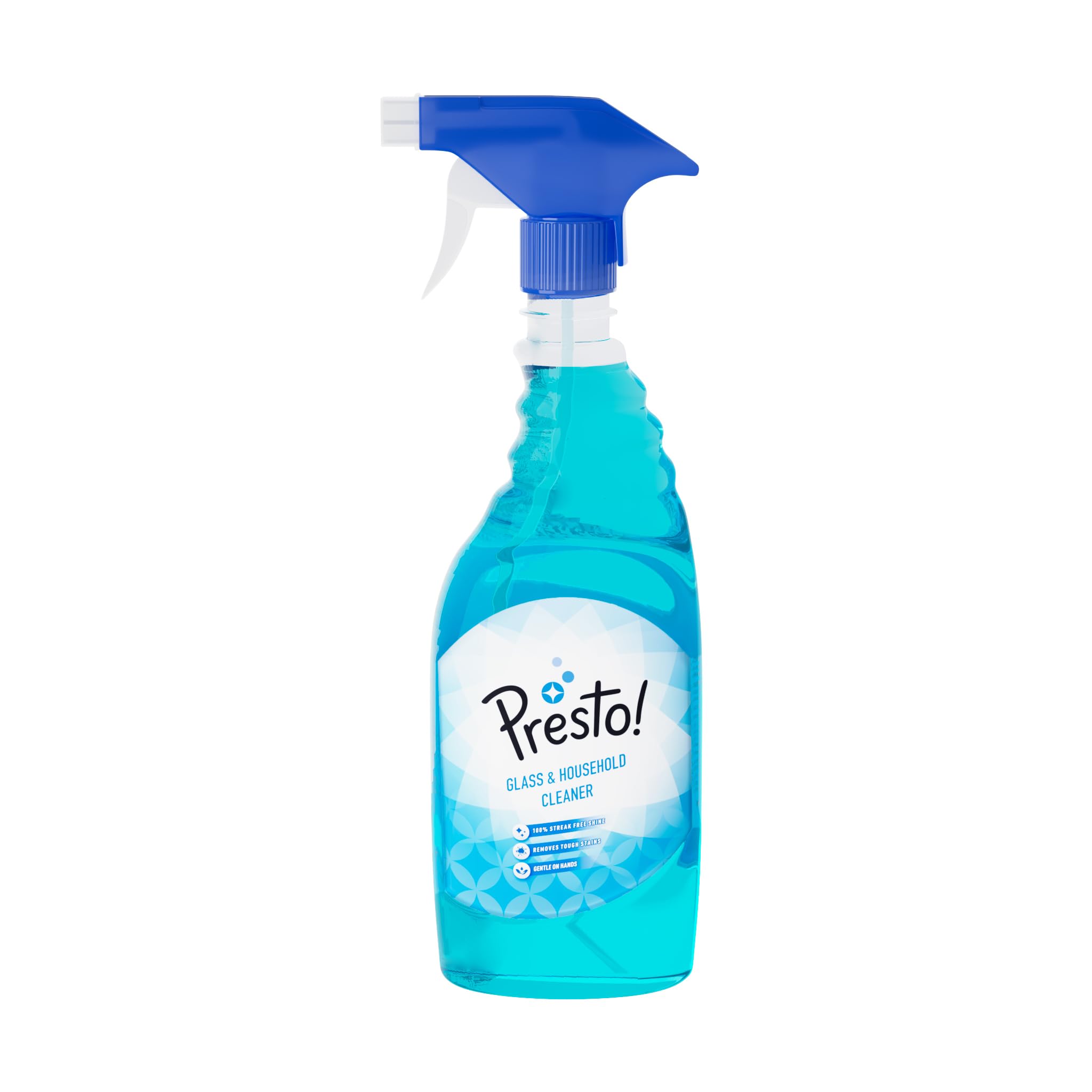 Presto! Glass & Household Cleaner Spray - 500ml Bottle for Streak-Free Windows, Mirrors, Countertops & More - Amazon Brand - Perfect for Home, Office & Car Cleaning