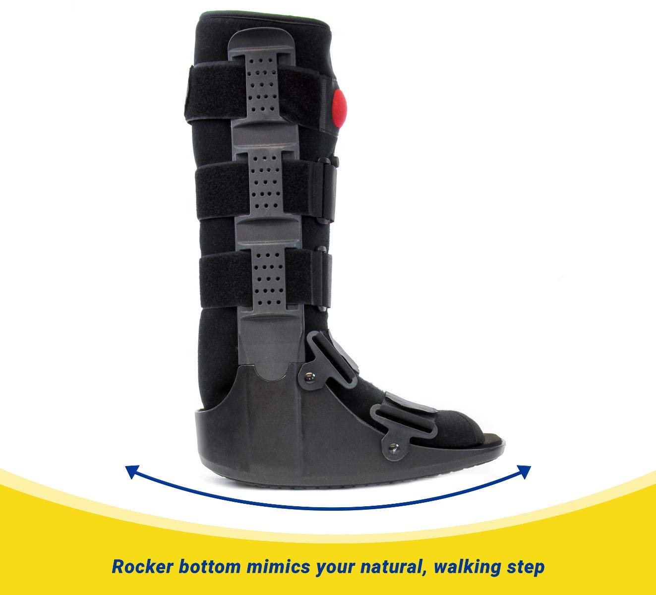 Brace Direct Air CAM Walker Boot Tall - Adjustable Ankle & Foot Support with Ice Pack Cold Wrap for Injury Recovery & Pain Relief - Ideal for Sprains, Fractures, and Post-Surgery Rehabilitation