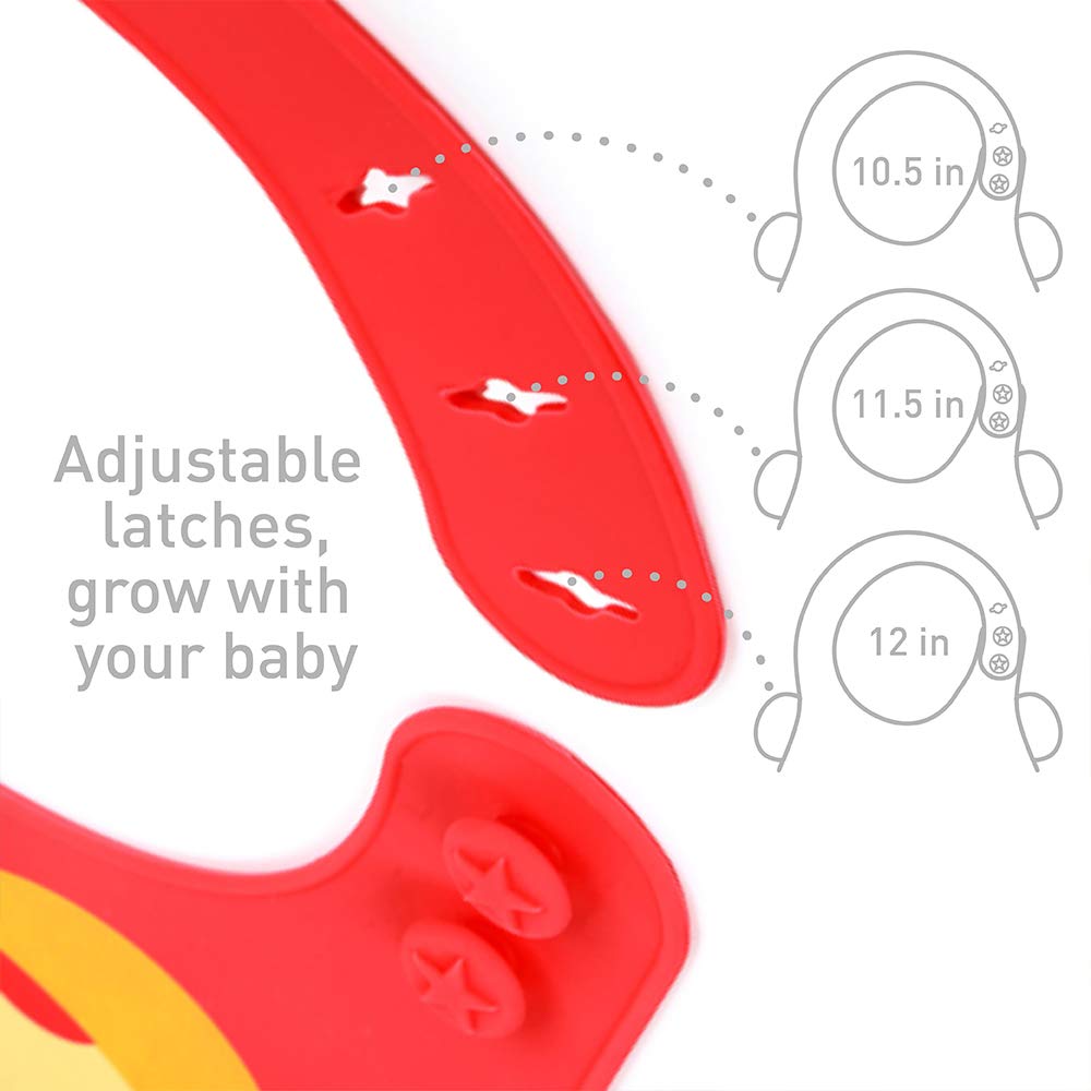 Soft Silicone Baby Bibs for Infants & Toddlers (6 Months+) - Adjustable, Waterproof, BPA & Phthalate Free - Perfect for Mealtime, Feeding, and Messy Play