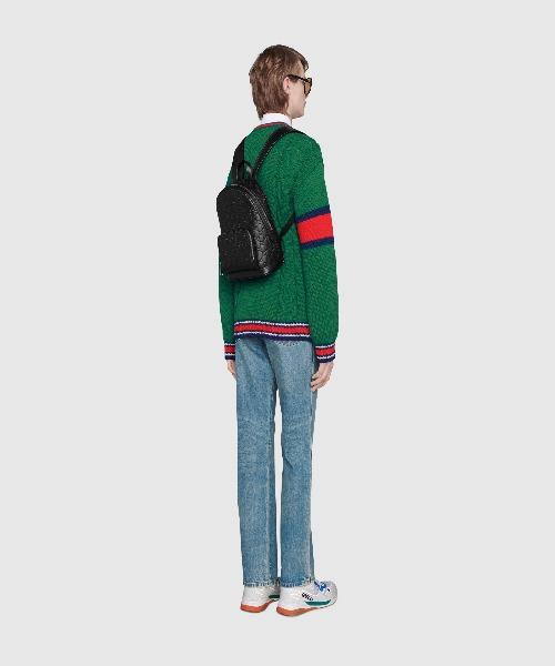Gucci Signature Leather Backpack for Women & Men - Luxury Black Leather Backpack with Adjustable Straps - Perfect for Travel, Work & School