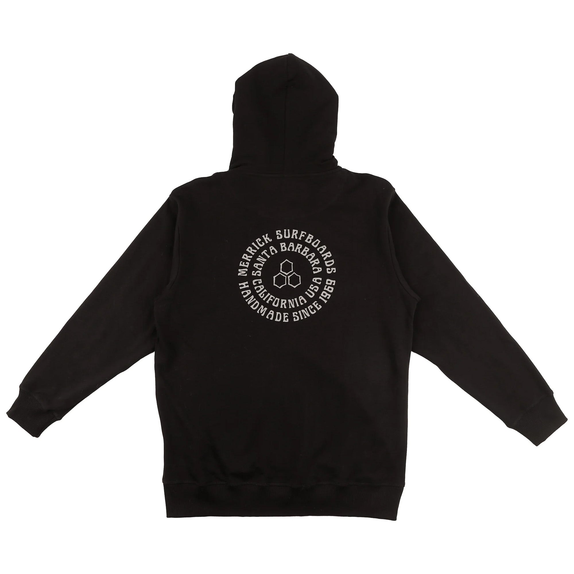 Channel Islands Merrick Circle Zip Men's Long Sleeve Hoodie - Black - Perfect for Surfing, Skateboarding & Casual Streetwear