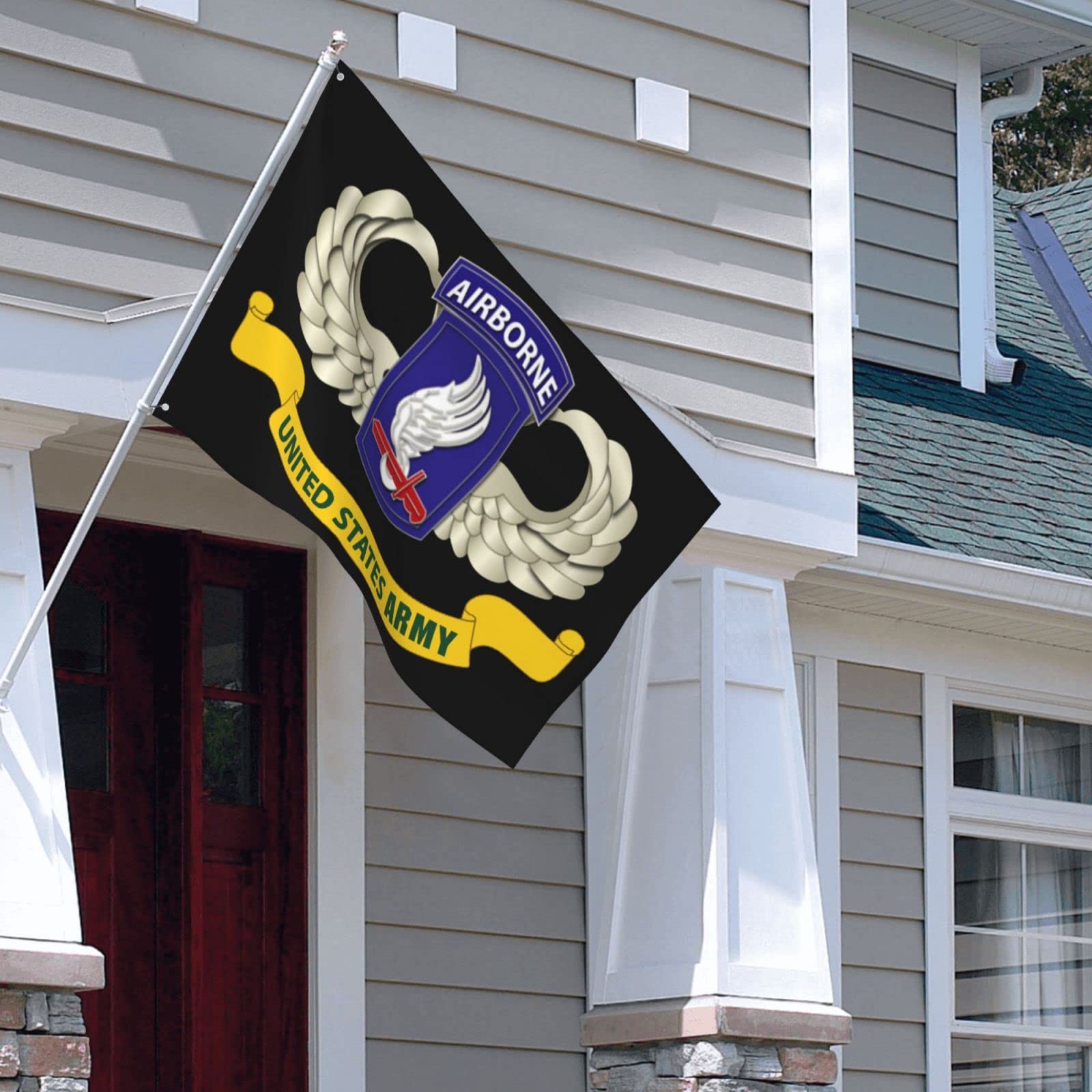 173rd Airborne Brigade Wings Flag 4x6 Ft - Heavy Duty Outdoor Banner with Brass Grommets for Garden, Yard, Home & House Decor - Perfect for Military Pride, Veterans Day & Patriotic Displays