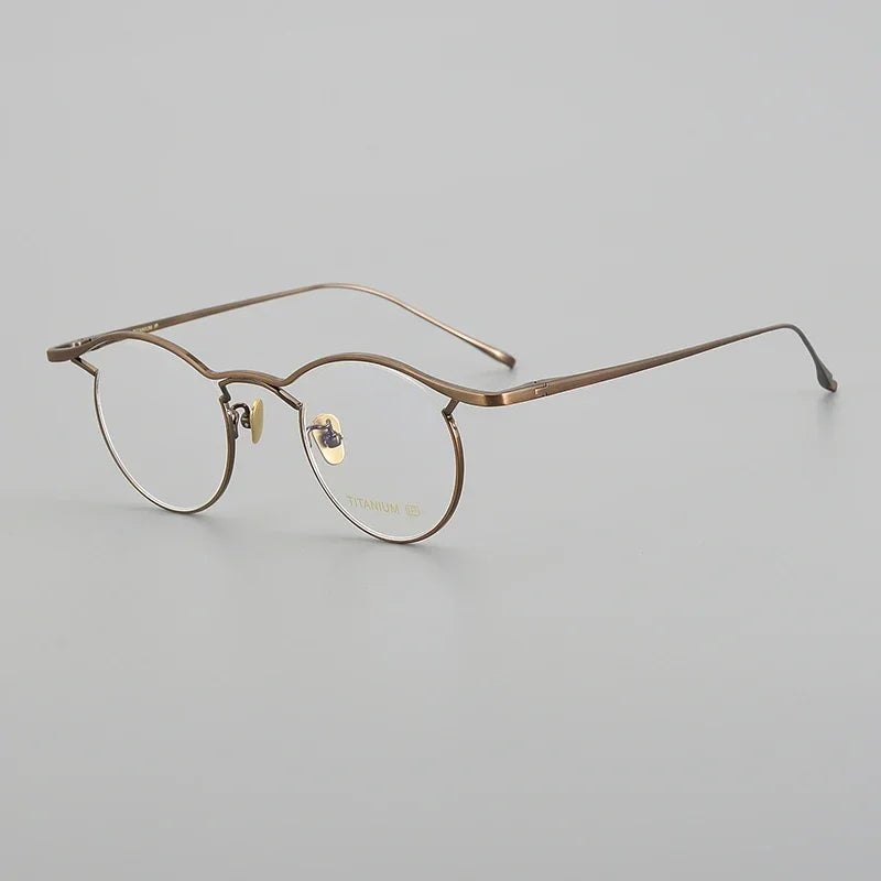 Aror Unisex Full Rim Round Titanium Eyeglasses 44901 - Lightweight & Durable Frame for Men & Women - Perfect for Reading, Work & Everyday Use