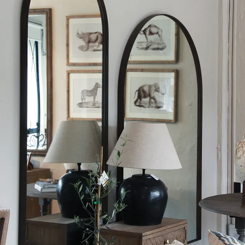 Bouvier Arch Mirror - Elegant Full-Length Wall Mirror for Home Decor, Bedroom & Entryway - Vintage Gold Frame, Large Standing Mirror for Dressing Room, Living Room, and Hallway