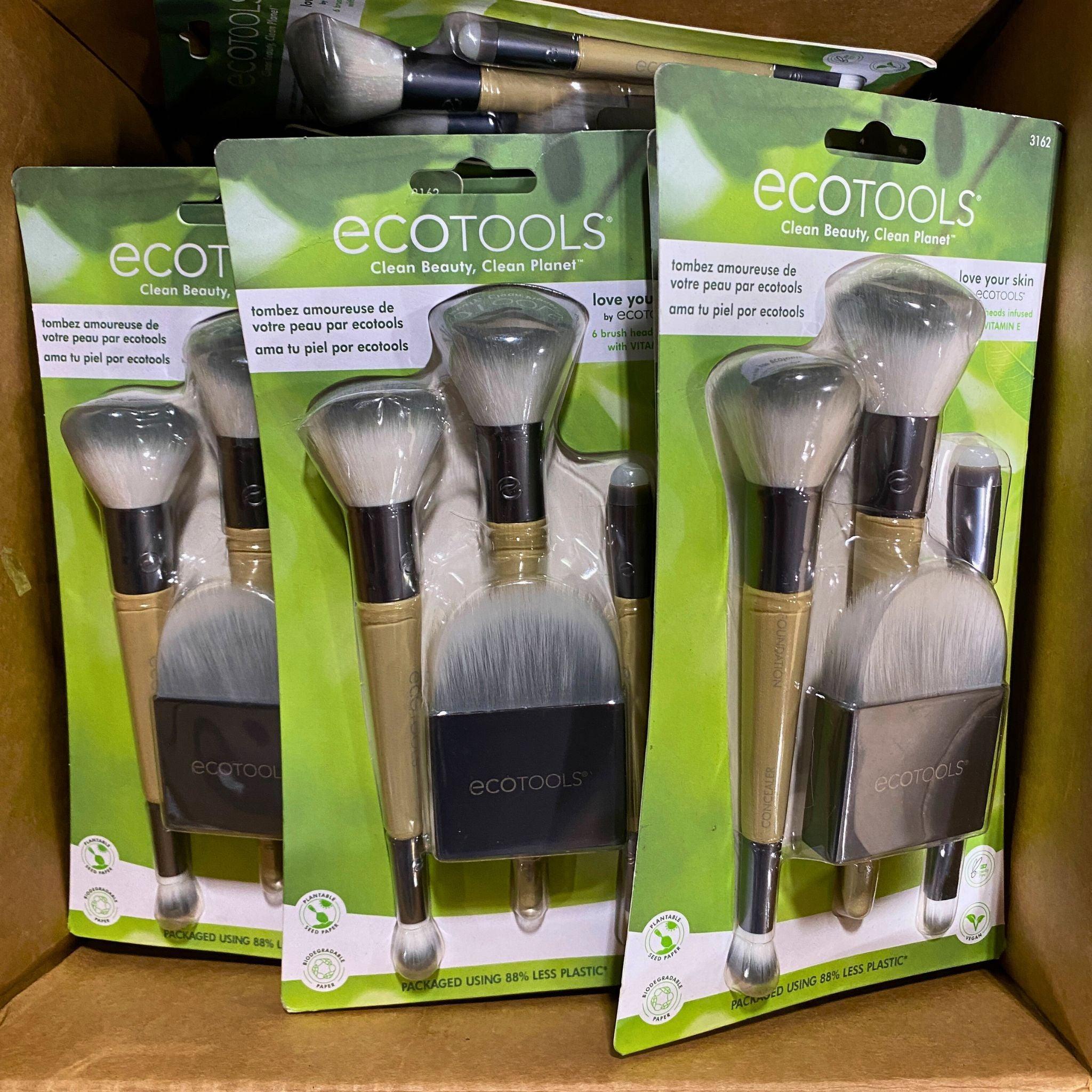 Ecotools Clean Beauty & Clean Planet 6-Piece Brush Set with Vitamin E Infusion (30 Pack) - Perfect for Makeup Application, Travel & Eco-Friendly Beauty Routines