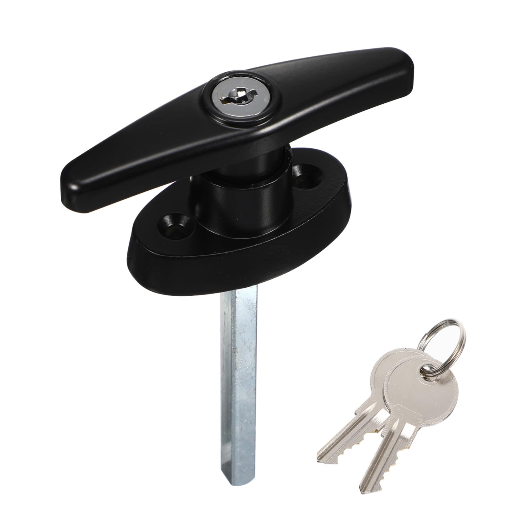 DOITOOL 1PC Black Shed Door T-Handle Lock Kit - Heavy Duty Barn Gate Hardware for Sheds, Garages & Outdoor Storage - Secure Your Backyard, Workshop & Farm Buildings