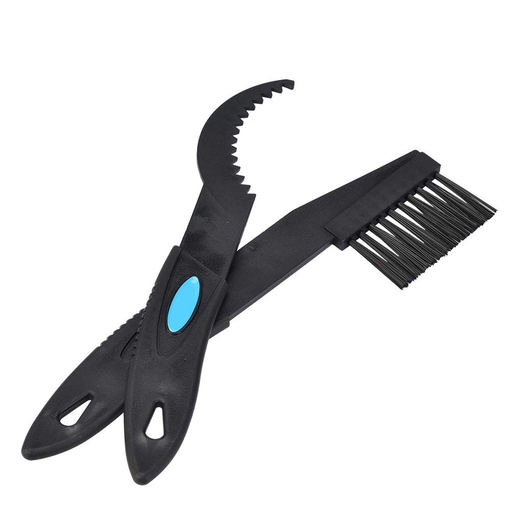 **2-Pack Black Plastic Sprocket Cleaning Brush Kit - Chain & Crank Sprocket Cleaning Tool for Bike Maintenance - Perfect for Mountain, Road & BMX Bikes**