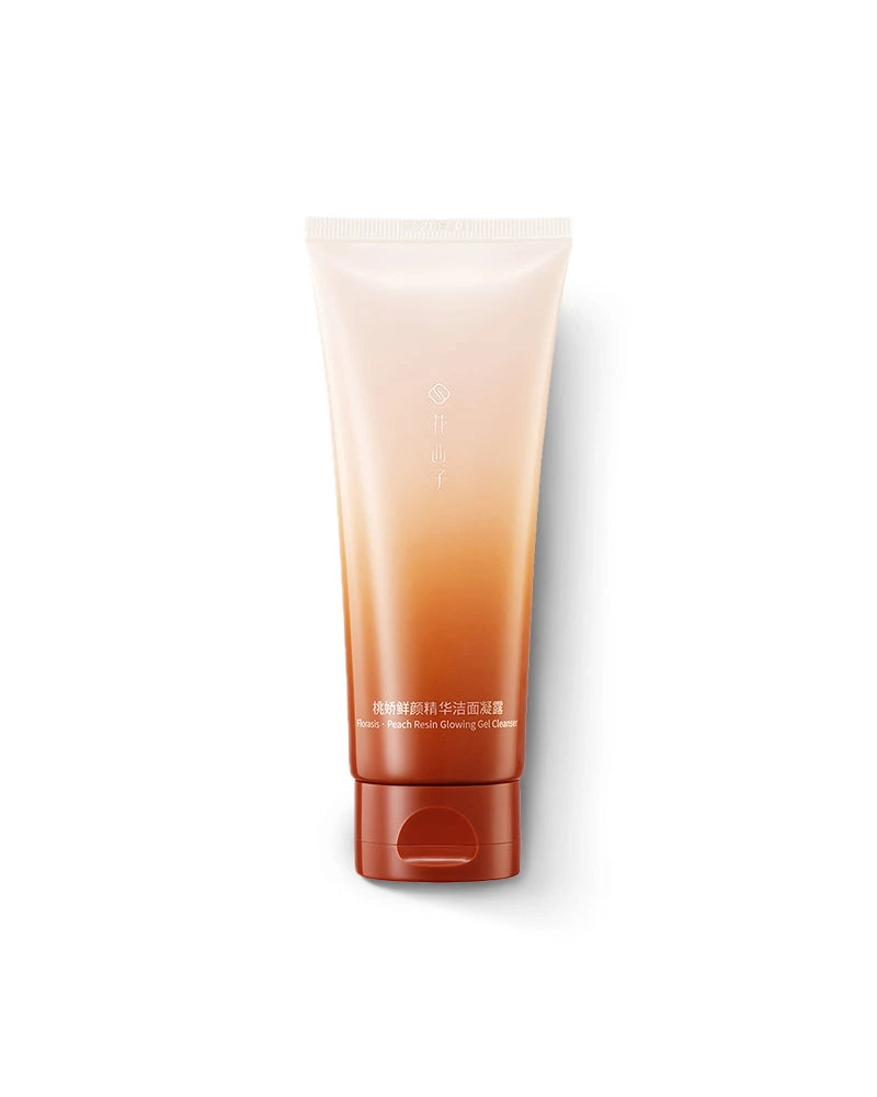 Peach Resin Glowing Gel Cleanser - Gentle Exfoliating Face Wash for Clear Skin | Brightening & Hydrating Facial Cleanser for Daily Skincare Routine | Perfect for Morning & Night Use