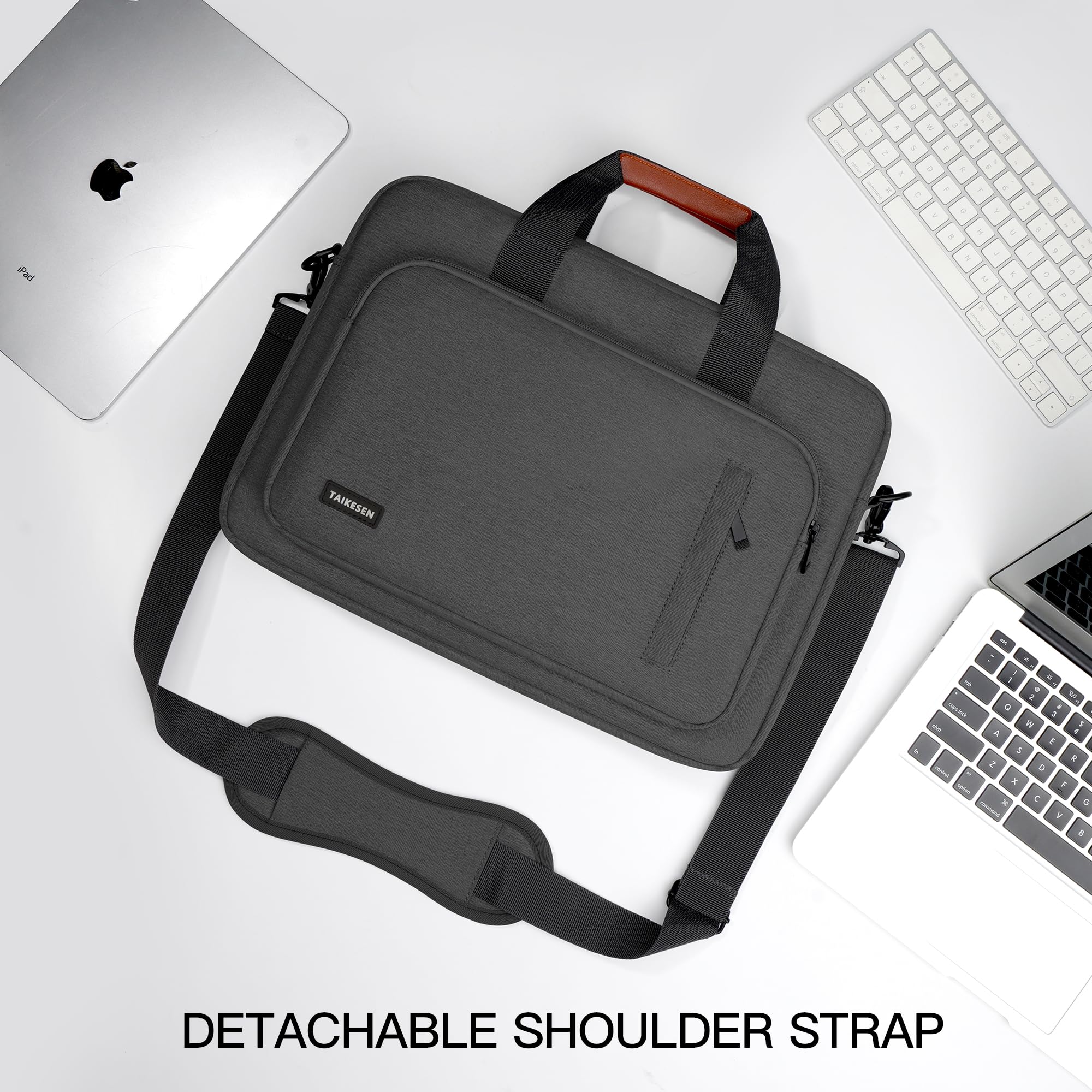 360° Protective Air Cushion Laptop Bag for 15-16 Inch MacBook & Notebook - Shockproof Shoulder Briefcase for Business, Travel & College Students