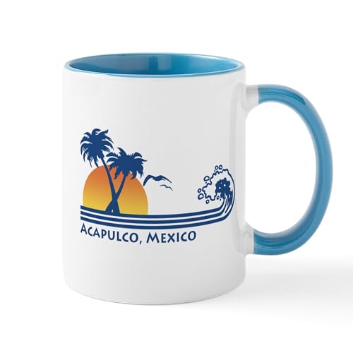 White/Blue Inside - Acapulco Mexico Mug