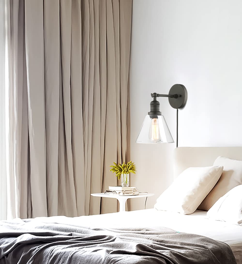 Phansthy Industrial Wall Sconce Light with Switch - 7.1