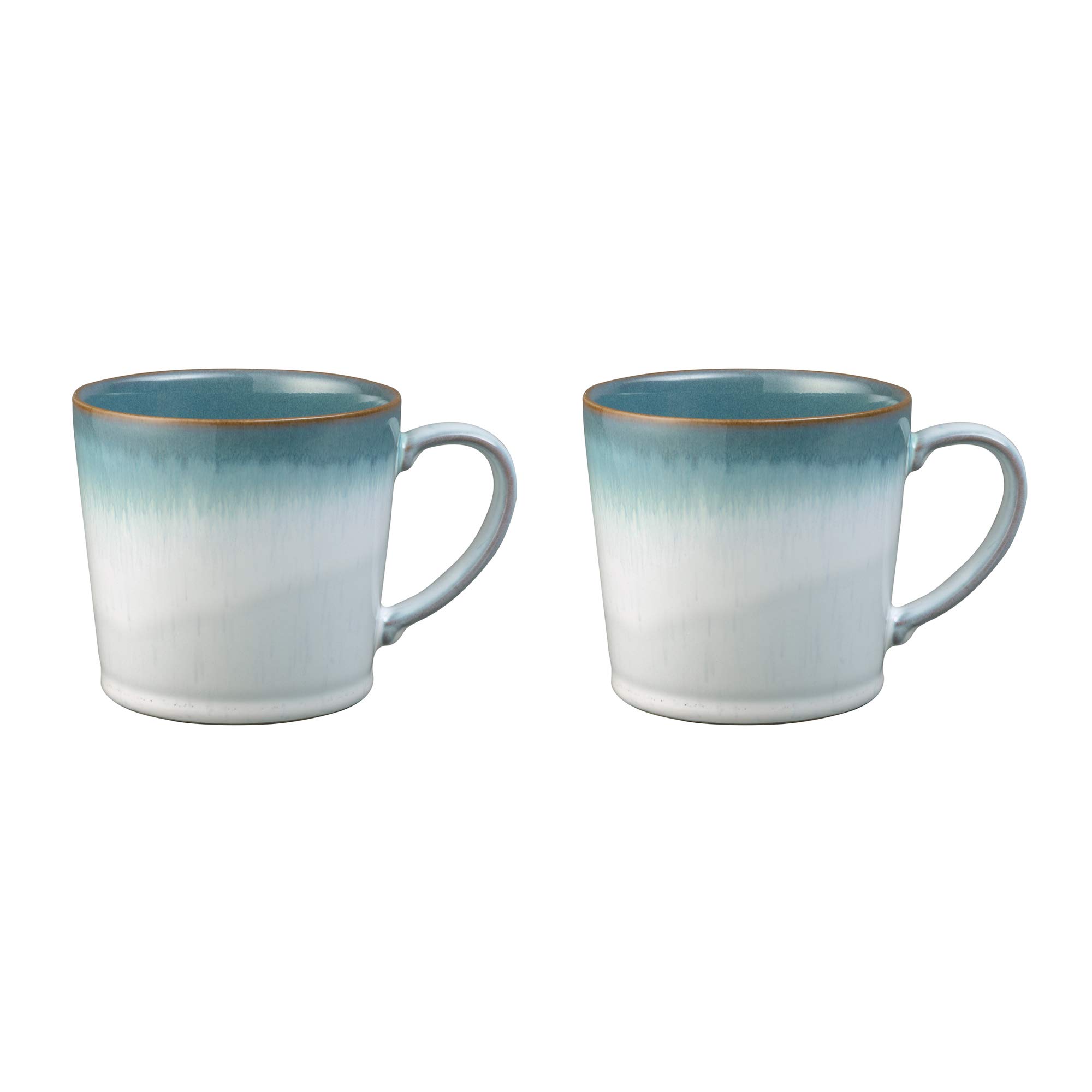 Denby Azure Haze 2-Piece Large Coffee Mug Set - Perfect for Home, Office & Gift Giving