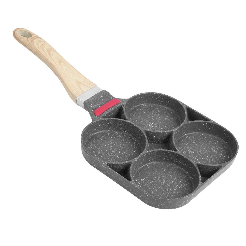 Nonstick Pancake & Egg Frying Pan - Breakfast Sandwich Mold & Hamburger Cooker for Gas/Induction Stoves - Perfect for Home Kitchen, Camping & Outdoor Cooking