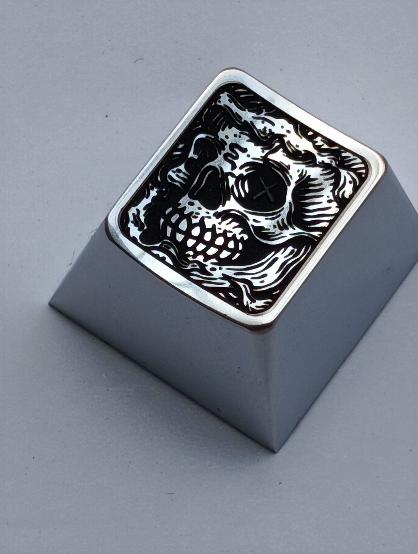 Graffiti Skeleton Keycaps - Zinc Alloy Custom 1U Metal Keycaps for Mechanical Keyboards | Unique Decorative Keycaps for Gamers & Typists