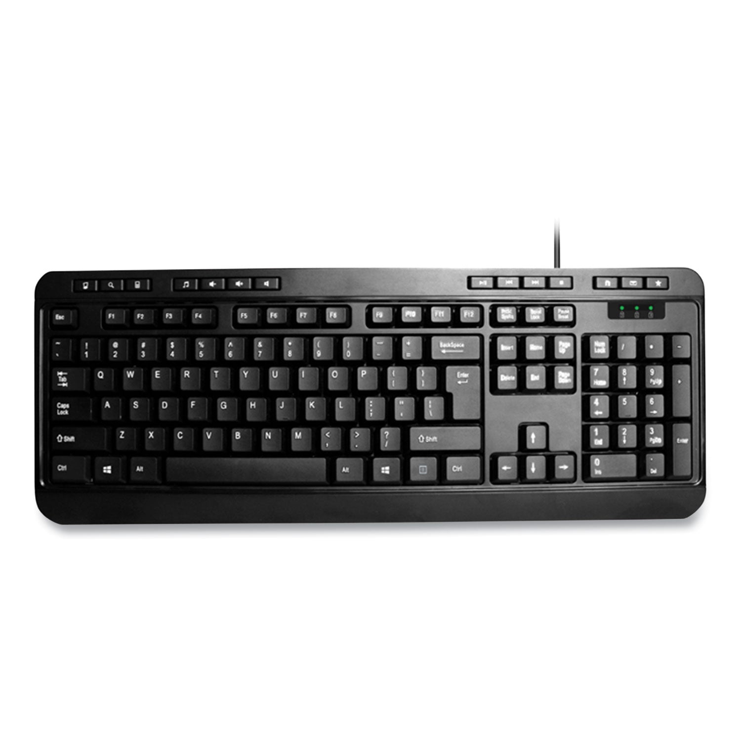 Adesso AKB132UB 118-Key USB Wired Keyboard for PC & Laptop - Full-Size Mechanical Feel, Spill-Resistant Design - Perfect for Office, Gaming & Home Use (Black)