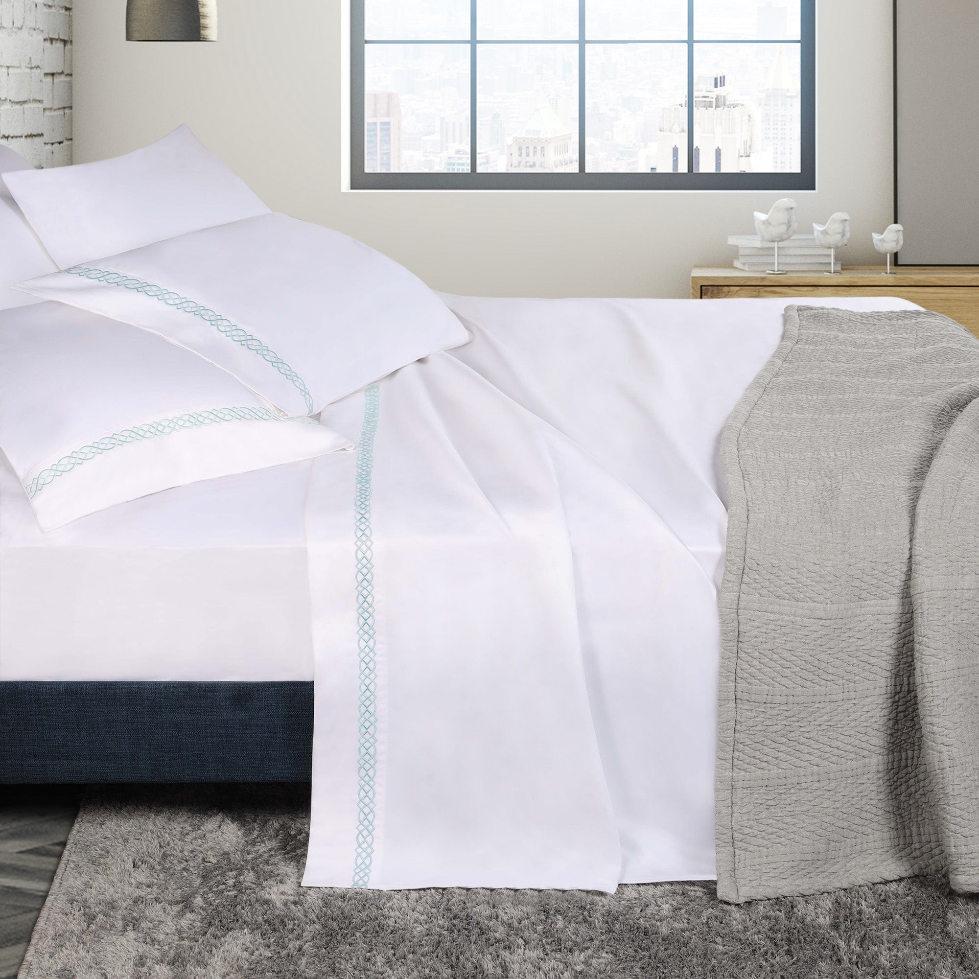Luxury 1000 Thread Count Egyptian Cotton Bed Sheet Set - Queen Size, Soft & Breathable for Ultimate Comfort - Perfect for Master Bedroom, Guest Room & Hotel Use