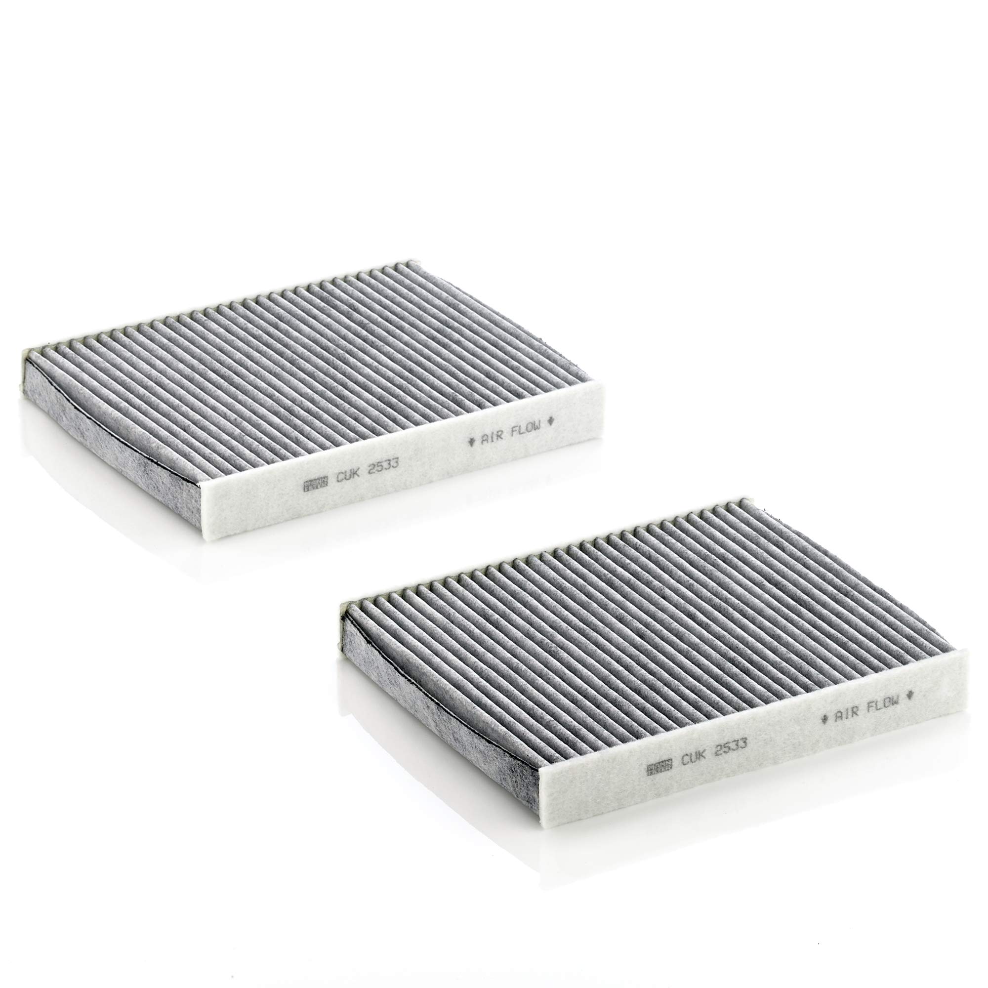 Mann Filter CUK 2533-2 Premium Activated Carbon Cabin Air Filter for Cars - Improve Air Quality & Reduce Allergens in Your Vehicle