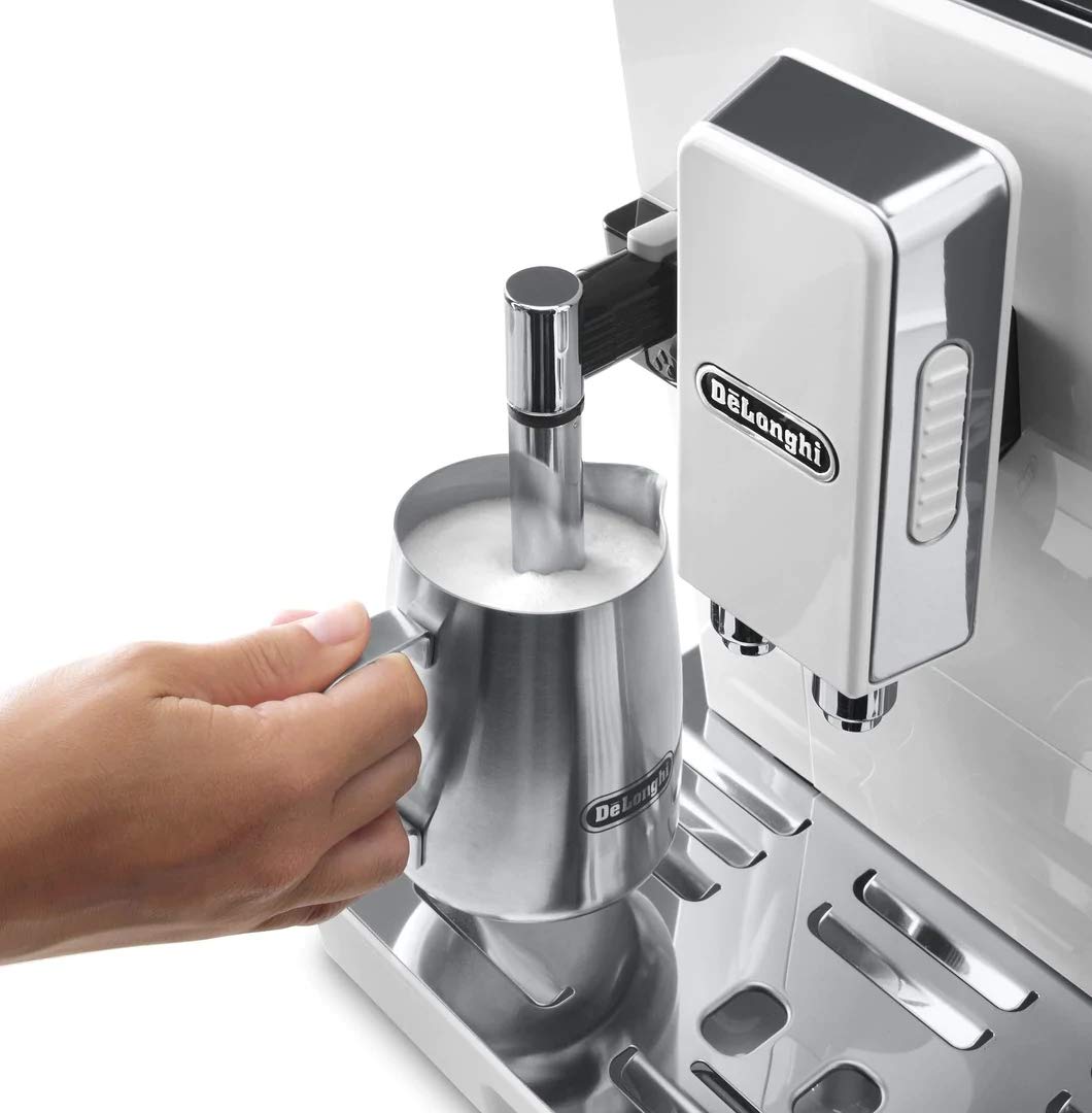 De'Longhi Eletta ECAM 45760 Super Automatic Espresso Machine with Adjustable Silent Ceramic Grinder, Double Boiler & Milk Frother - Perfect for Brewing Espresso, Cappuccino, Latte & Macchiato at Home or Office