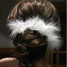 Elegant White Feather Hairpin for Brides - Crystal U-Shaped Wedding Hair Accessories (Style 1) | Perfect for Bridal Showers, Weddings & Formal Events