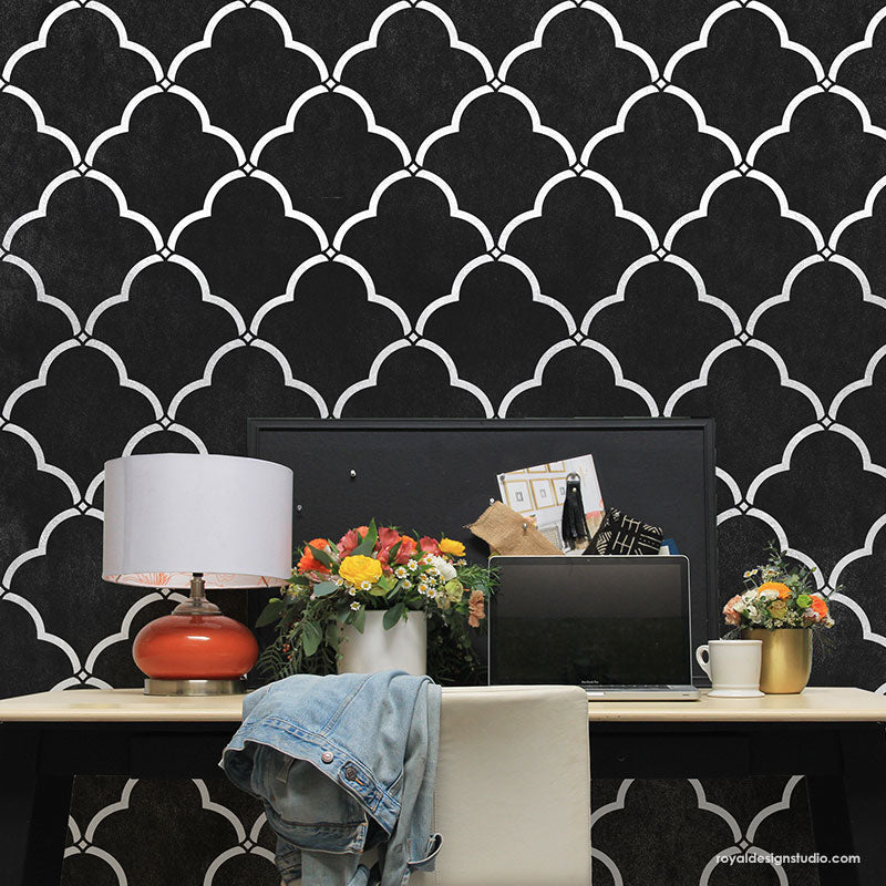 Selena Trellis Wall Stencil - Reusable DIY Painting Template for Home Decor, Nursery, Bedroom & Living Room Accent Walls | Perfect for Wall Art, Murals and Creative Interior Design Projects