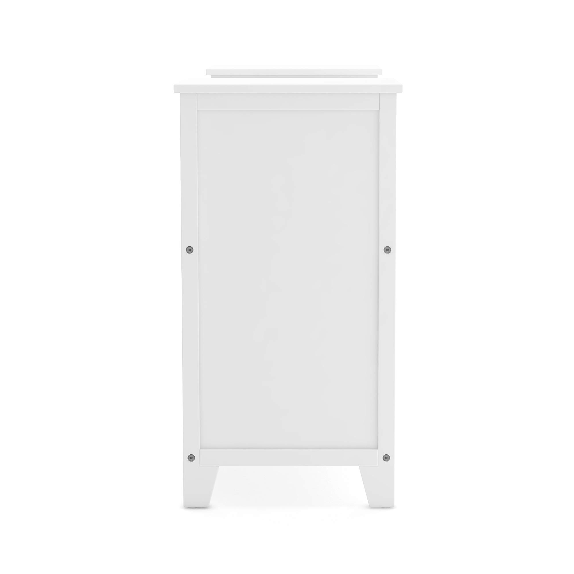 Martha Stewart Kids' Reading Nook - Creamy White Wooden Storage Bench with Seat Cushion & Fabric Bins | Bookshelf Organizer for Toys, Books & Art Supplies | Perfect for Bedroom, Playroom or Homeschool Reading Corner