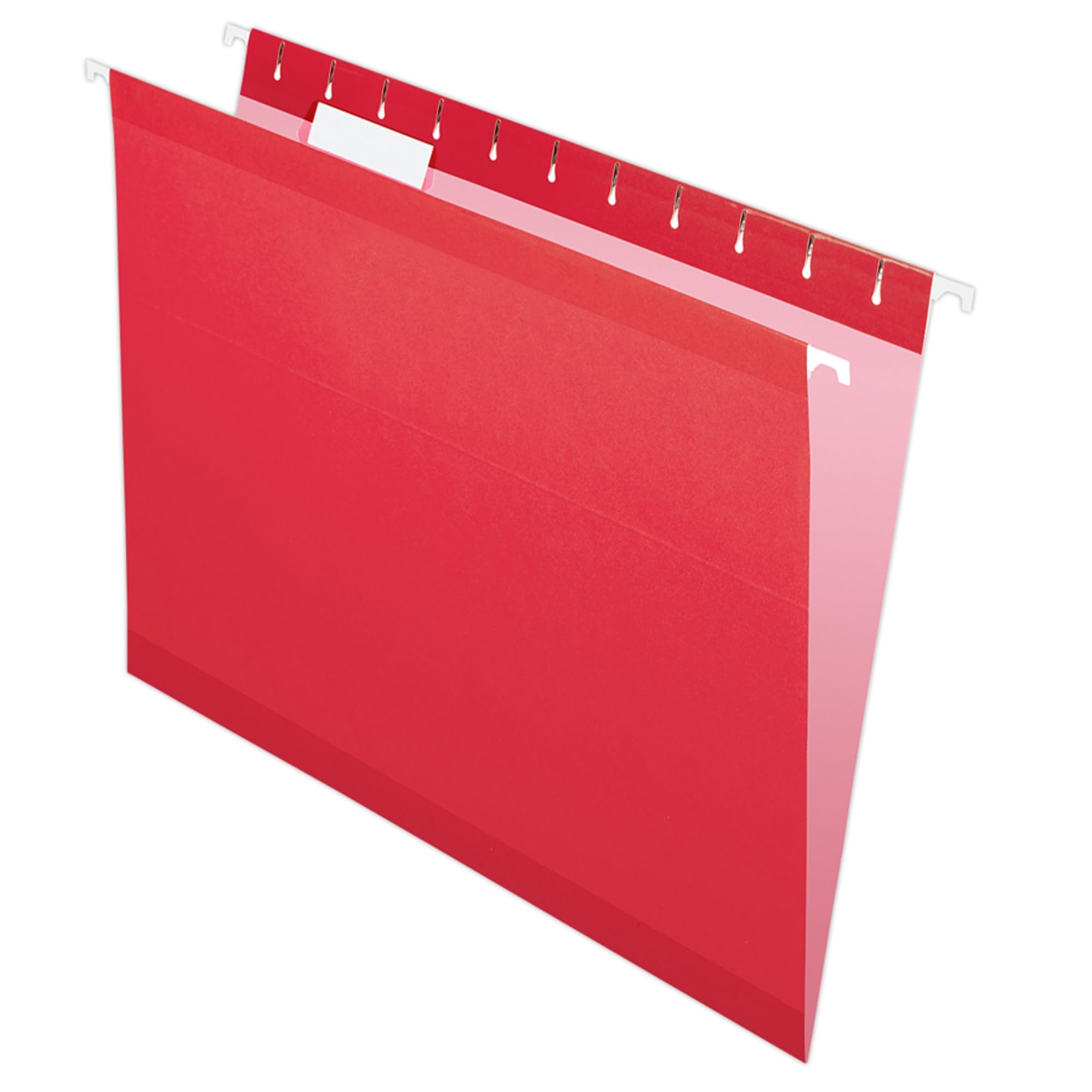 Pendaflex Reinforced Hanging File Folders - Letter Size, 1/5 Cut, Red (25/BX) - Durable Office Organization for Filing Cabinets & Document Storage