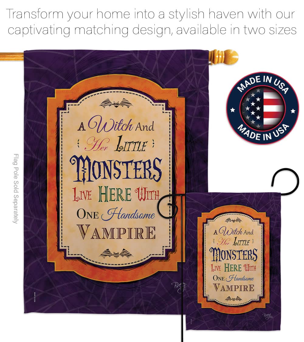 Halloween Decorative Flag 28x40in - Fall Vertical House Decor for Outdoor & Indoor