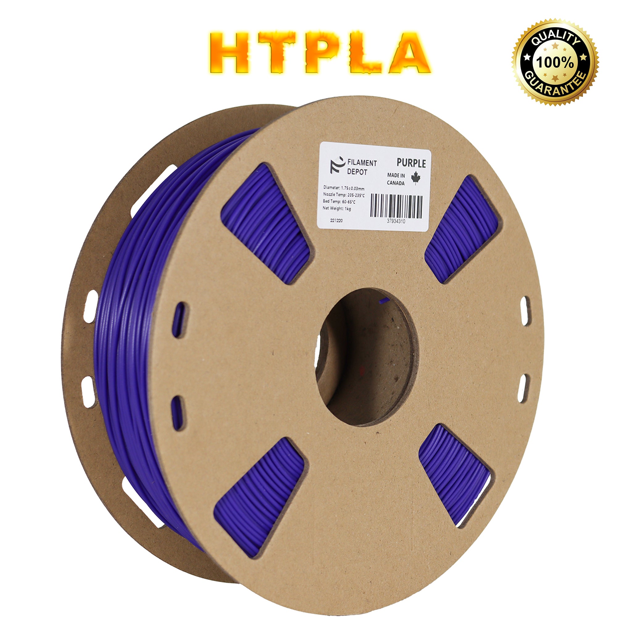 Filaments Depot HTPLA Tough 1.75mm 1kg 3D Printer Filament - High Strength, Durable PLA for 3D Printing, Perfect for Prototyping, DIY Projects, and Functional Parts