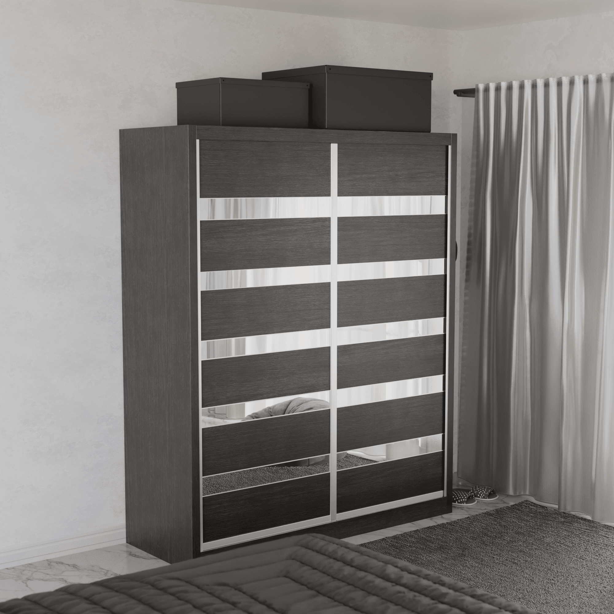 Modolva W05 Modular Wardrobe Closet System - Customizable Storage Solution for Bedroom, Closet & Office Organization