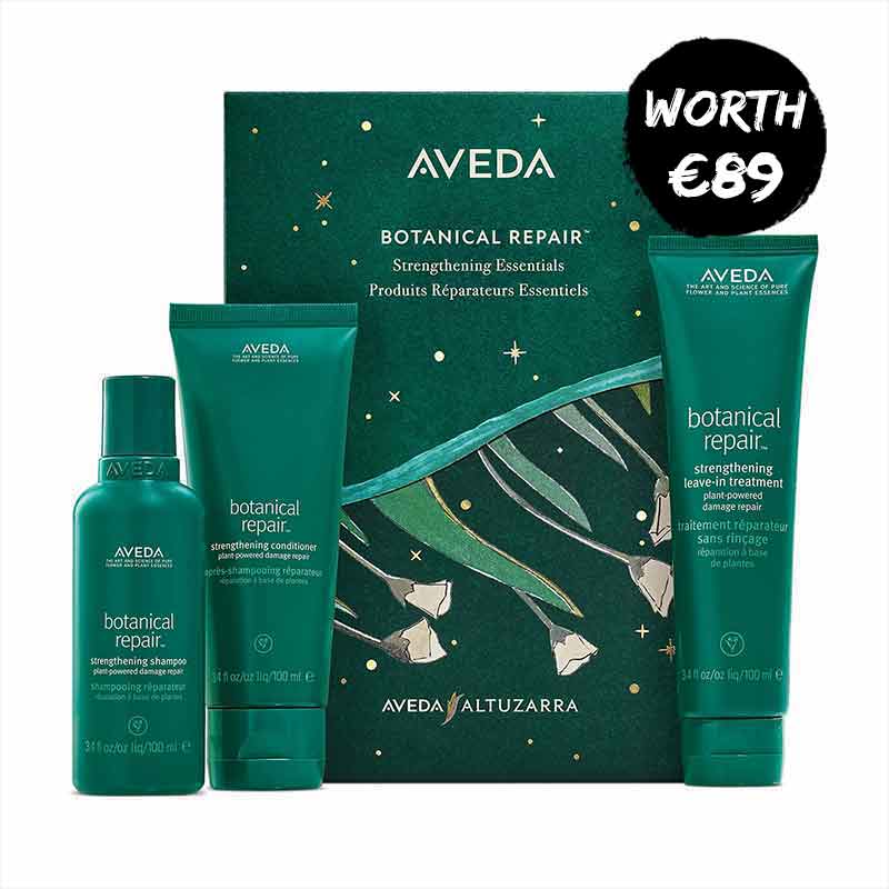 Aveda Botanical Repair Strengthening Essentials Gift Set for Damaged Hair - Hair Care Treatment Kit with Natural Botanicals | Perfect for Salon-Quality Repair at Home