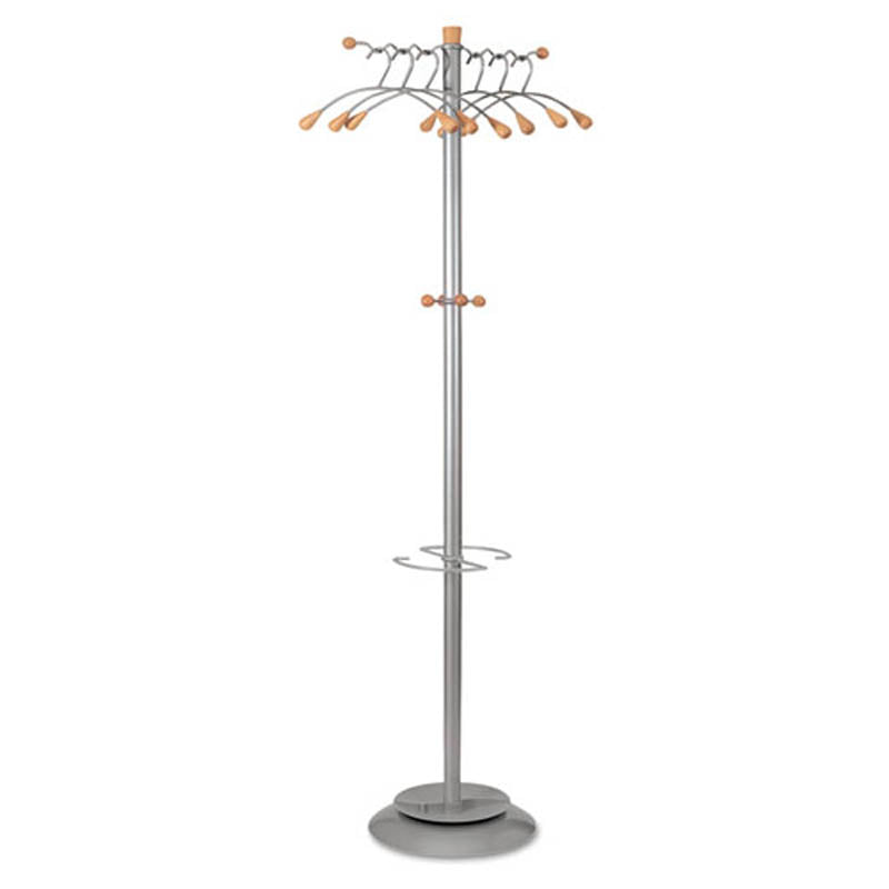 Stylish Wavy Coat Tree with 6 Hangers - Space Saving Entryway Organizer for Hats, Jackets & Accessories | Perfect for Home, Office or Dorm Room