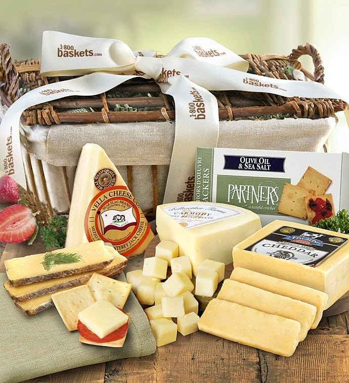 Premium Country Fresh Cheese & Crackers Gift Set with Cheese Knife - Artisan Farm Cheese, Gourmet Cheese Board - Perfect Gift for Cheese Lovers | Holiday Gifts, Party Platters & Wine Pairings