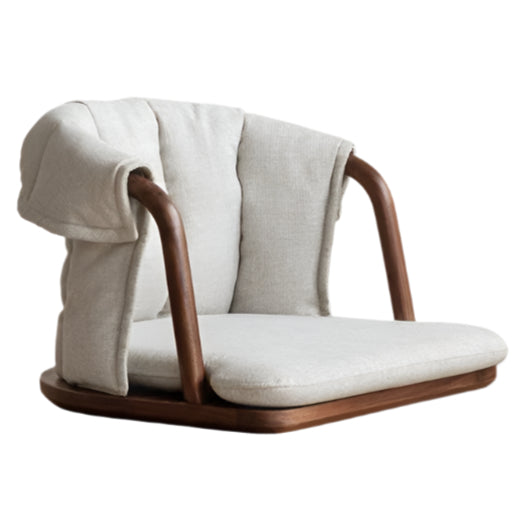 Premium Black Walnut & Ash Solid Wood Meditation Chair - Ergonomic Tatami Style with Soft Backrest for Yoga, Zen Sitting, and Home Relaxation