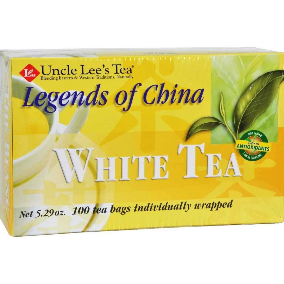 Premium Chinese White Tea Bags - Uncle Lee's Tea Legends (100 Count, Pack of 24) | Loose Leaf Alternative for Daily Wellness, Office Refreshment & Gift Giving
