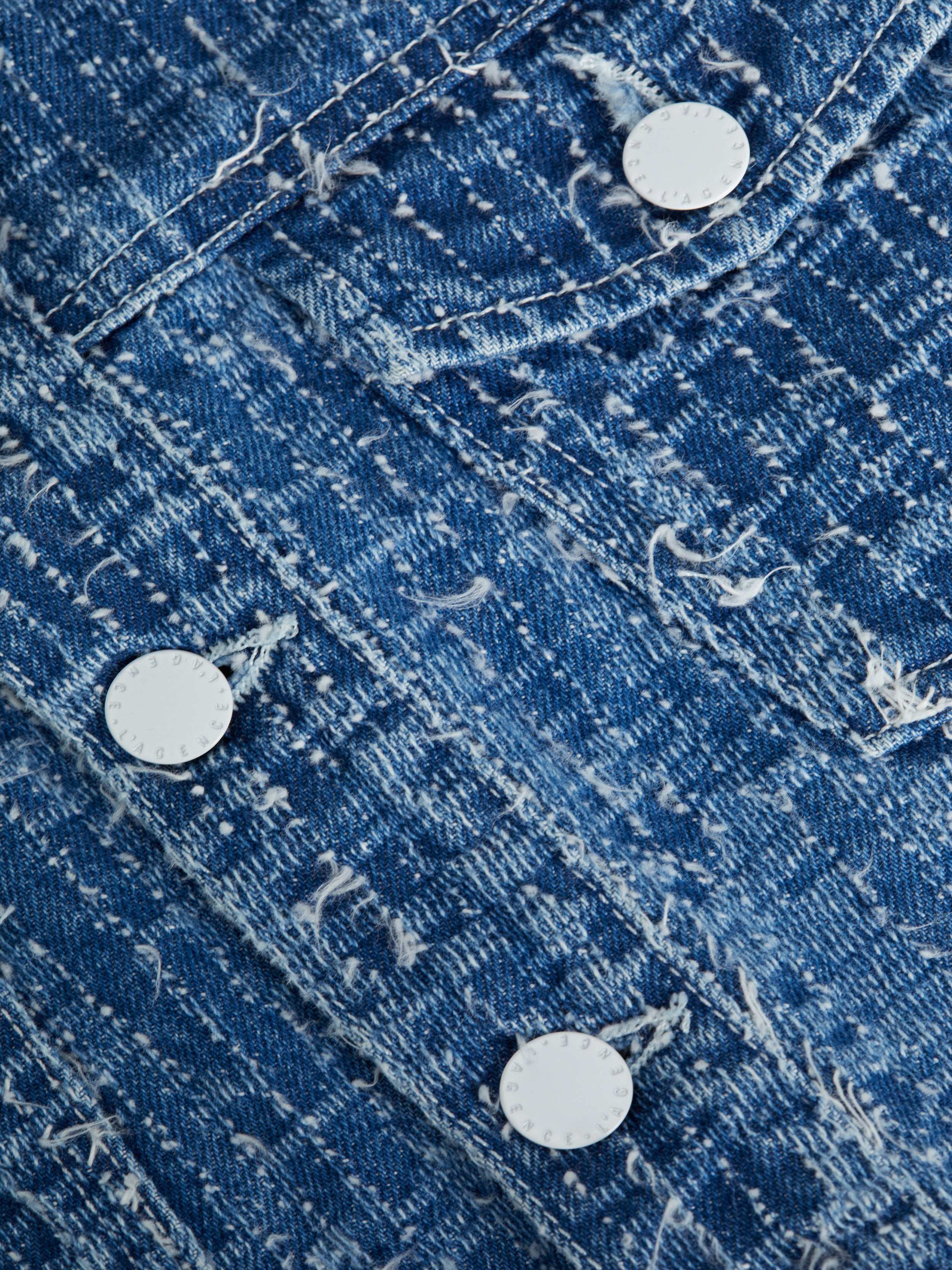 Koda Cropped Denim Jacket for Women - Vintage Washed Light Blue Denim Jacket - Stylish Casual Outerwear for Spring & Fall