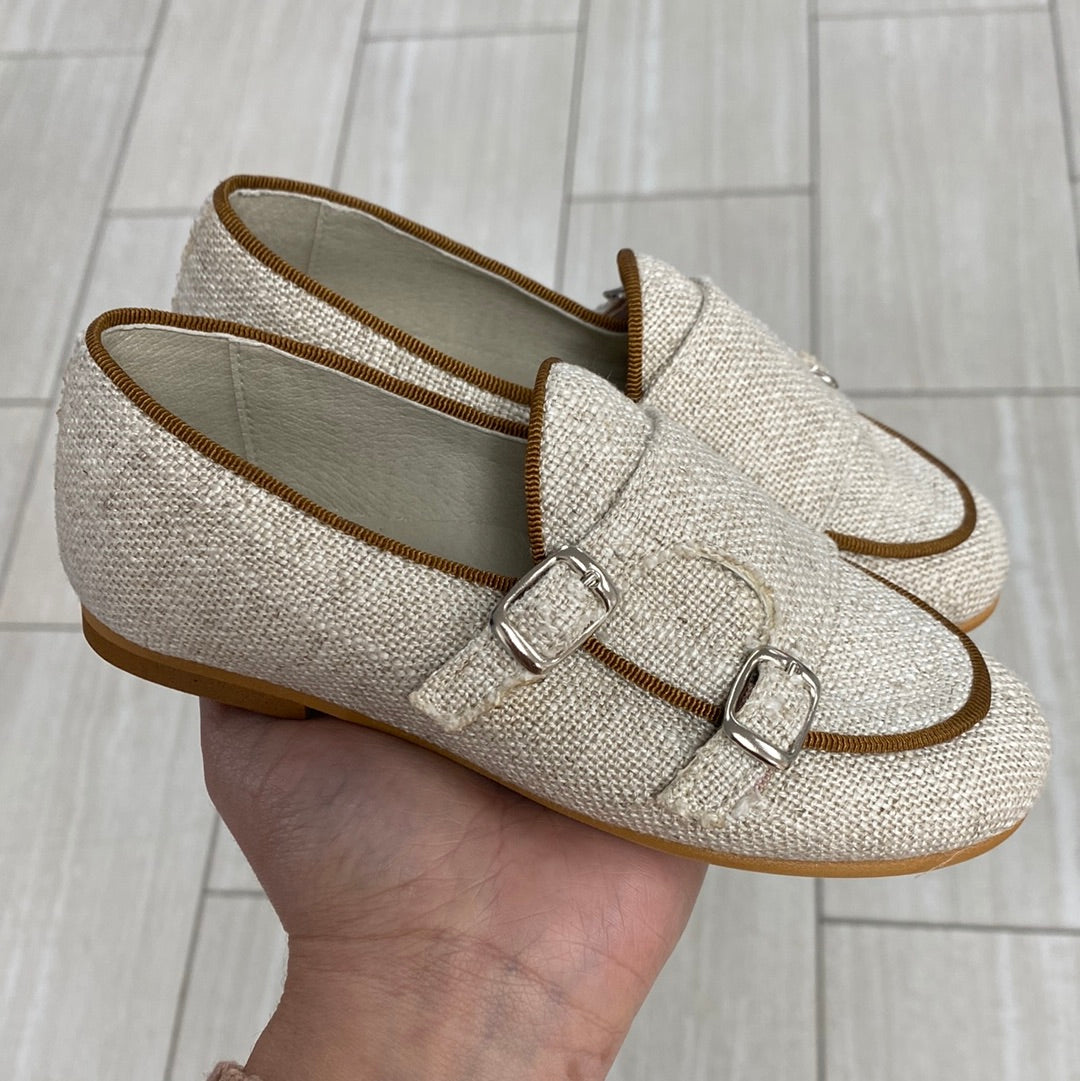 Sonatina Linen Double Monk Loafers for Men - Breathable Summer Dress Shoes | Comfortable Business Casual & Wedding Footwear