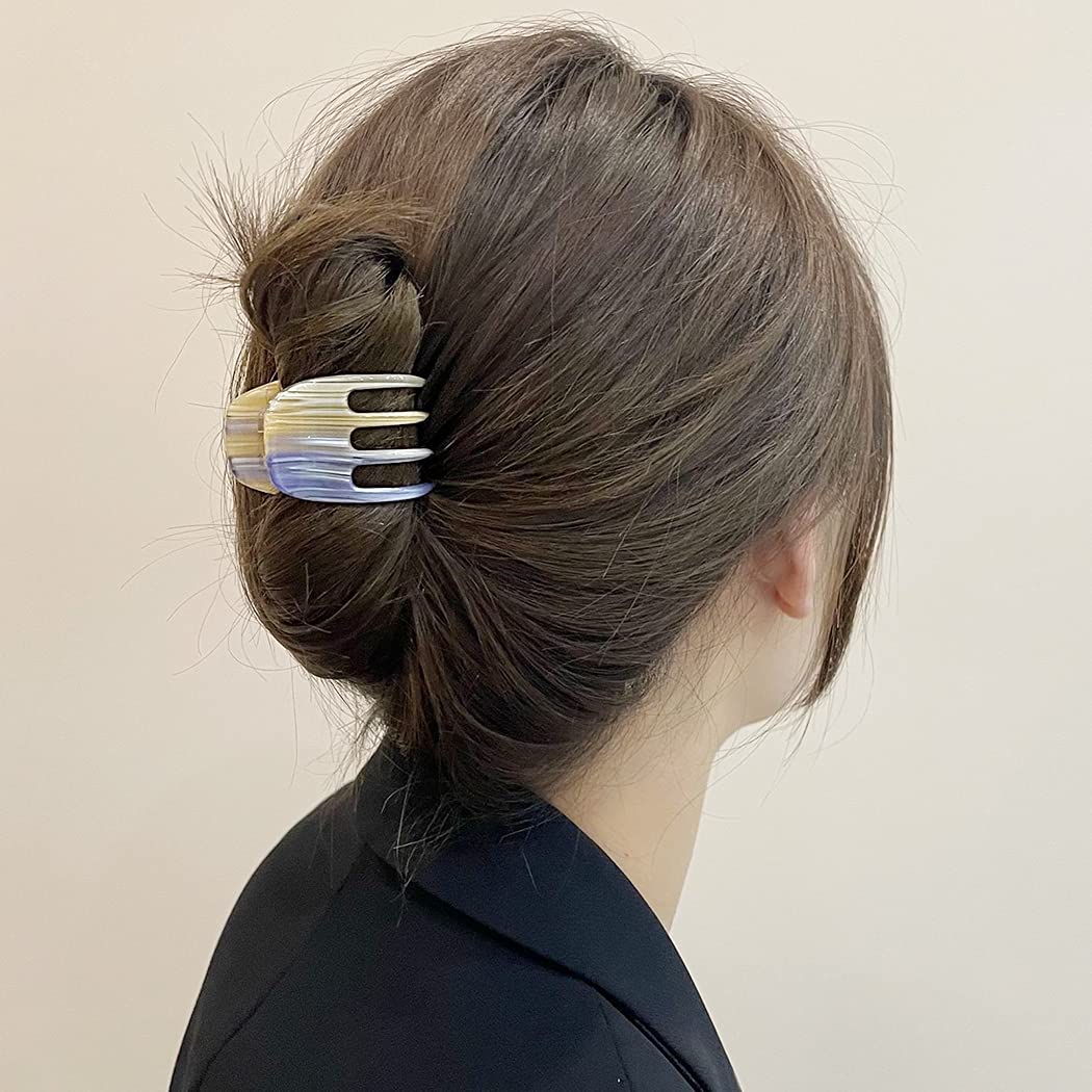 Licogel Small Hair Claw Clips for Women - 4PCS Set, Decorative Cow Print Mini Hair Barrettes, Fashion Hair Accessories for Ponytails & Updos - Perfect for Work, Parties & Everyday Styling