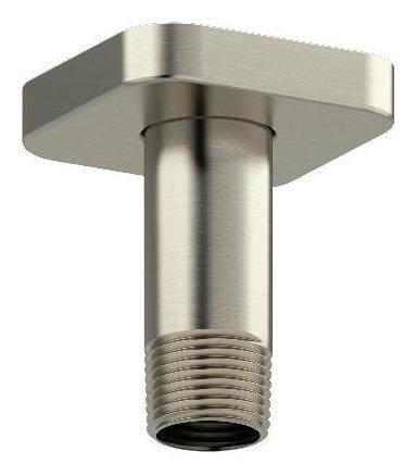 3 Ceiling Mount Shower Arm with Square Escutcheon - Brushed Nickel Finish 579BN by RIOBEL - Perfect for Modern Bathroom Renovations and Spa-Like Shower Experiences